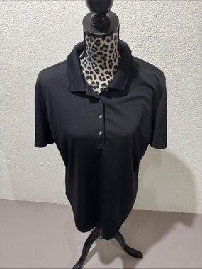 Callaway Women's Black Short Sleeve Polo. DR